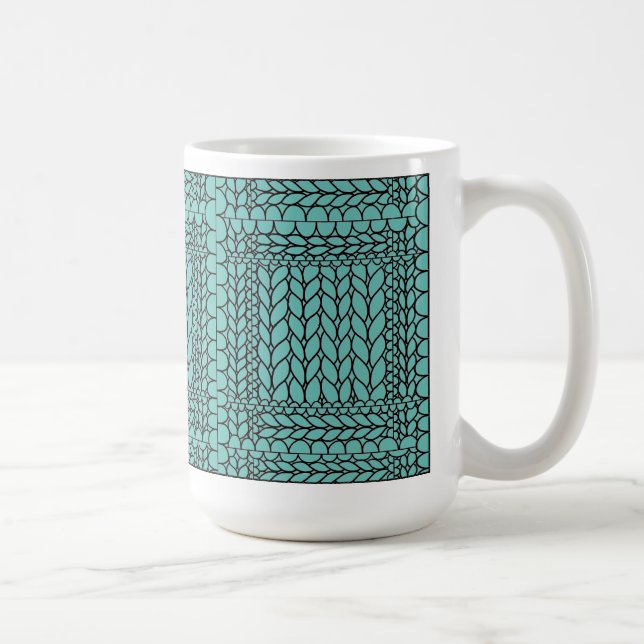STRICK PURL AQUAMARIN große weiße Tasse (Rechts)