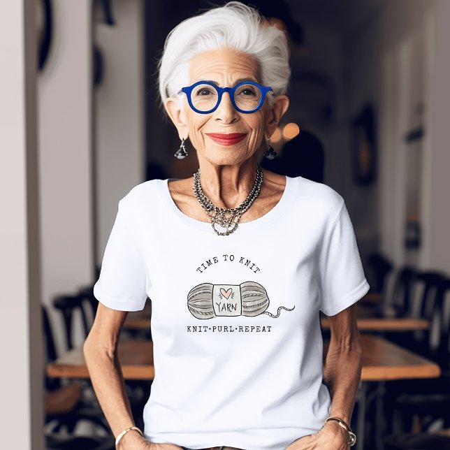 Strick Purl Repeat Knitter Tri-Blend Shirt (Von Creator hochgeladen)