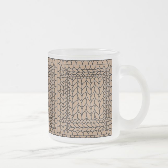 STRICK PURL TAN Mattierte Tasse aus Glas (Rechts)