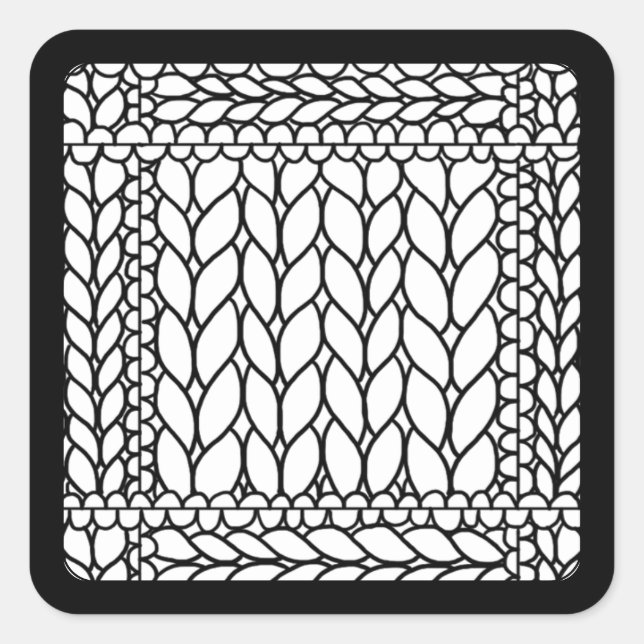 STRICK PURL WHITE Kleine Aufkleber am Platz II (Vorderseite)