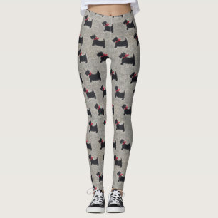 Strick-schwarze Terrier-Leggings Leggings