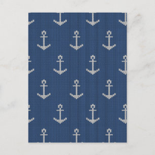 Strick Sea Anchor Postkarte