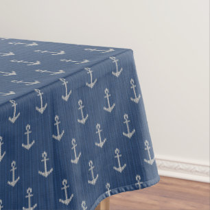 Strick-Seeanker Tischdecke