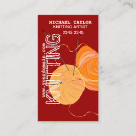 Strick-strickende Nadel-Handwerks-Garn-Bälle Visitenkarte