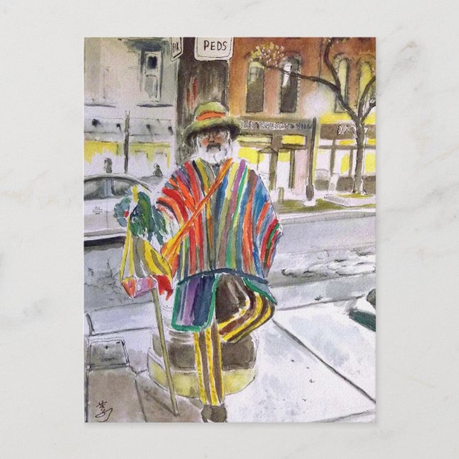 Strick Typ auf der Main St. Ann Arbor, Michigan Postkarte (Vorderseite)