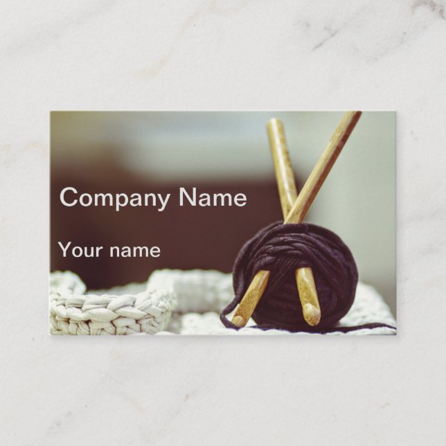 Strick-und Häkelarbeit-Geschäfts-Karte Visitenkarte (Vorderseite)