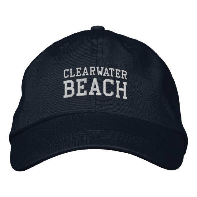 Strickbaseballkappe Clearwater Beach Florida Bestickte Baseballkappe (Vorderseite)