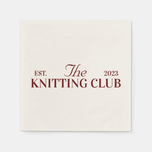 Strickclub-Cocktail-Servietten für Handwerker Serviette