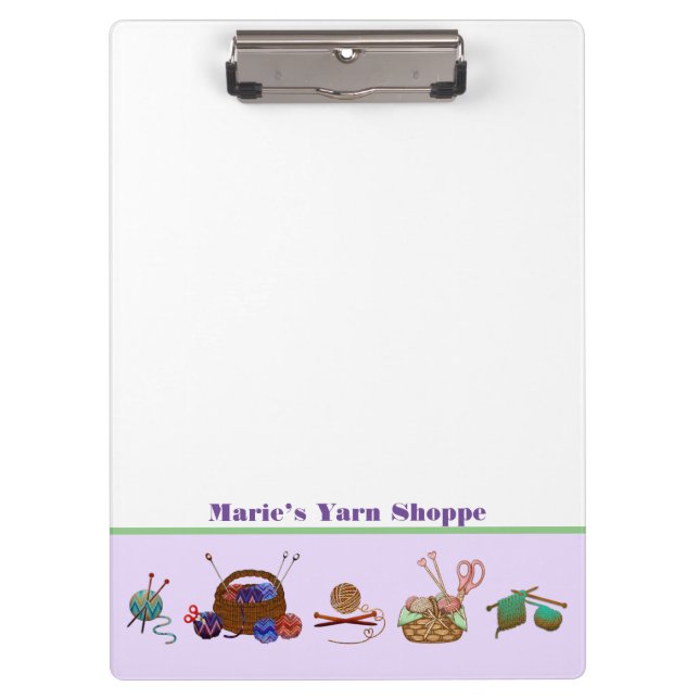 Strickdiagramme Garne Arts Graph Notebook Klemmbrett (Vorderseite)