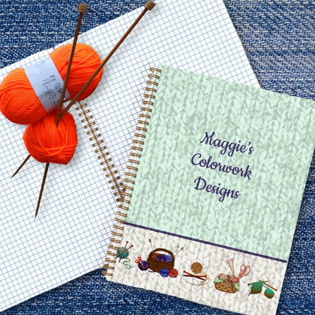 Strickdiagramme Garne Arts Hobby-Notebook Notizbuch (Von Creator hochgeladen)