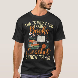Stricken Häkeln Bücher lesen Garn für Strickerin T-Shirt