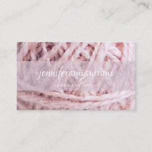 Stricken Häkeln Handgemachtes Handwerk Garn Rosa Visitenkarte