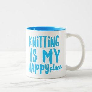 Stricken ist mein glücklicher Ort 11 oz Zwei-Ton-T Zweifarbige Tasse