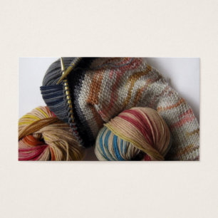 Stricken mit Wolle-Garn