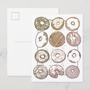 STRICKEN SIE EIN DUTZEND DONUTS Postkarte