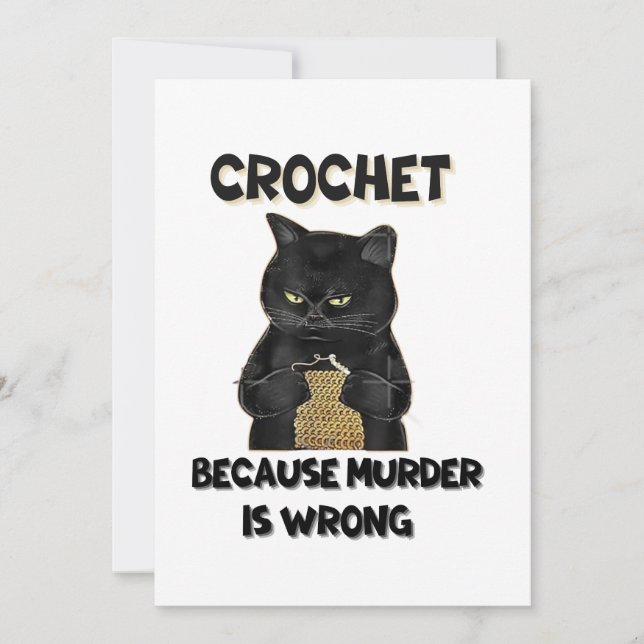 Stricken, weil Mord falsch ist Einladung (Vorderseite)