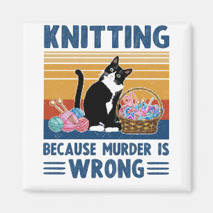 Stricken, weil Mord falsch ist, schwarze Katze, lu Magnet