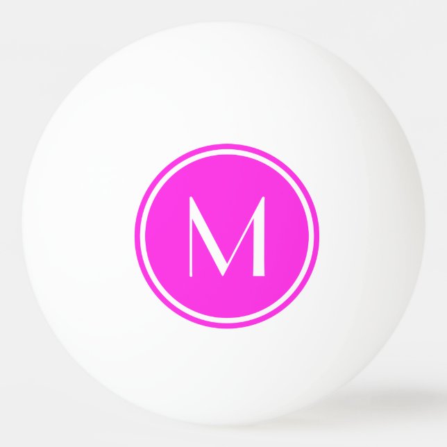 Strickend rosa, benutzerdefinierter Monogramm Ping Tischtennisball (Vorderseite)