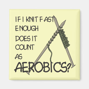 Strickende Aerobic Magnet