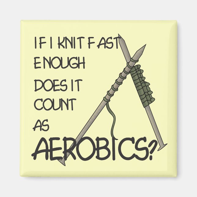 Strickende Aerobic Magnet (Vorne)