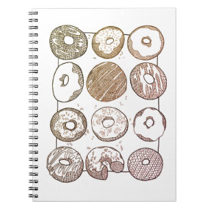 STRICKENDE DOZEN DONUTS Spiralblock Notizblock