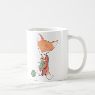 Strickende Fox-Tassen-strickende Kaffeetasse