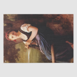 Strickende Frau durch William-Adolphe Bouguereau Seidenpapier