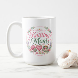 Strickende Mutter Kaffeetasse