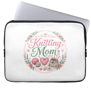 Strickende Mutter - Laptop-Hülle Laptopschutzhülle