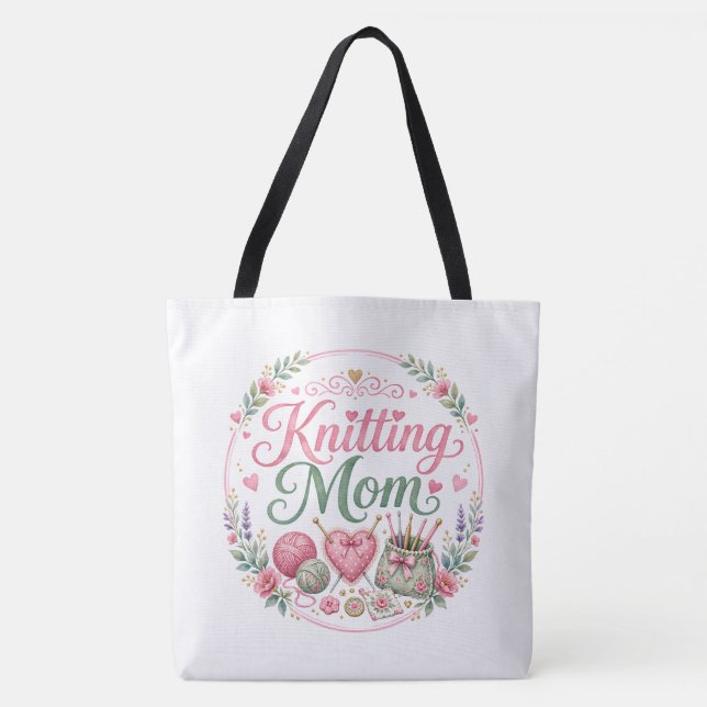 Strickende Mutter Schulter-Tasche (Vorderseite)