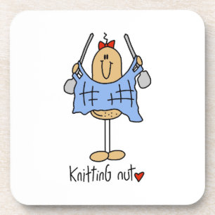 Strickende Nuss T-Shirts und Geschenke Getränkeuntersetzer
