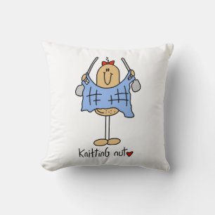 Strickende Nuss T-Shirts und Geschenke Kissen