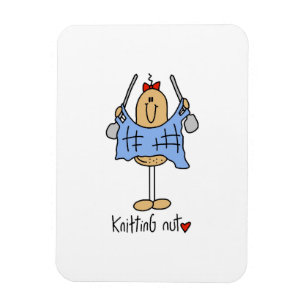 Strickende Nuss T-Shirts und Geschenke Magnet
