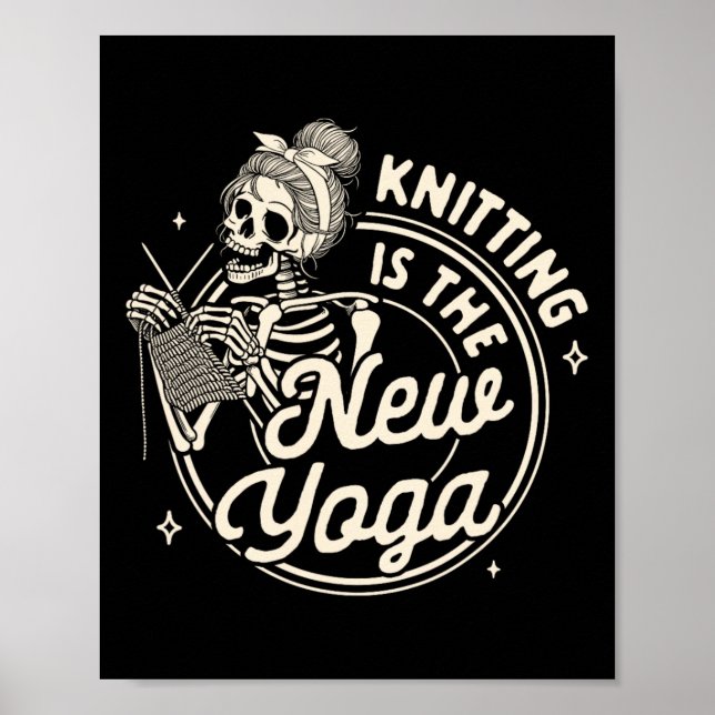 Strickender Liebhaber Stricker Stricken Passiert S Poster (Vorne)