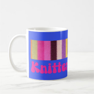 Strickendes Herz, Häkel-Fans Kissen Druck Kaffeetasse