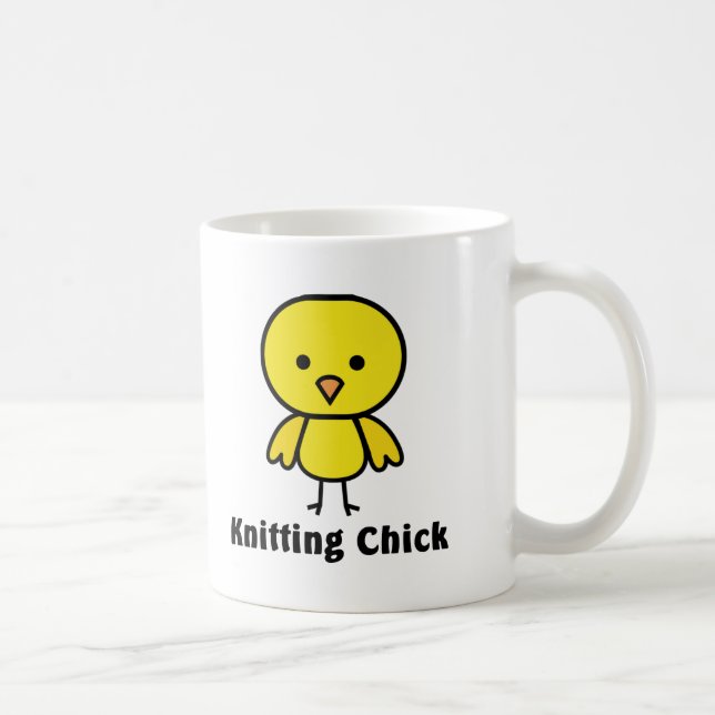 Strickendes Küken Tasse (Rechts)