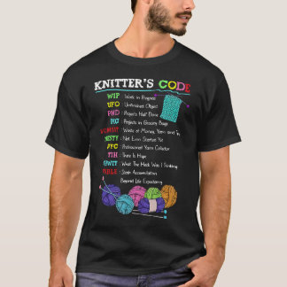 Stricker-Code Stricken Häkeln Näherin Nähen Ya T-Shirt