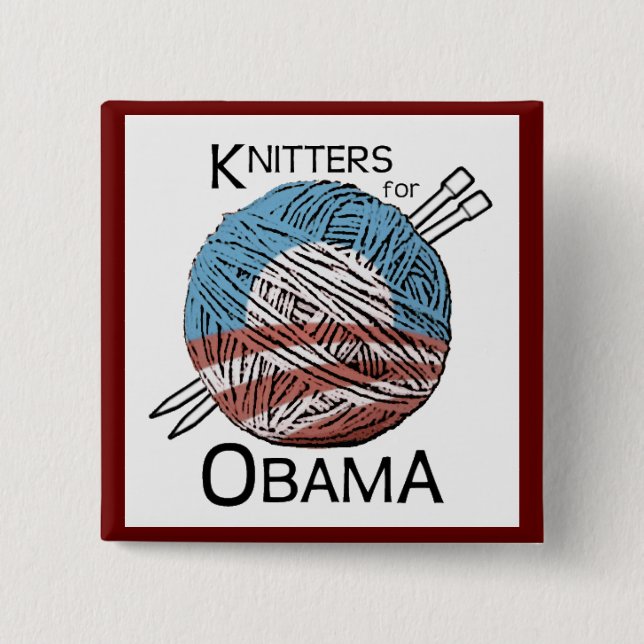 Stricker für Obama-Knopf #3 Button (Vorderseite)