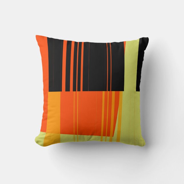 Strickfarbene Farbe Kunstdesign Abstrakt Kissen (Vorderseite)