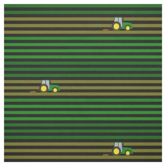 Strickfeld und Traktor Stoff (Muster)