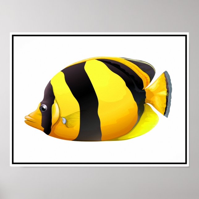 Strickfisch-Poster Poster (Vorne)