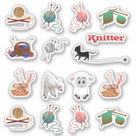 Strickgarn Fiber Arts Scrapbook Shaped Stickers Aufkleber