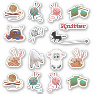 Strickgarn Fiber Arts Scrapbook Shaped Stickers Aufkleber