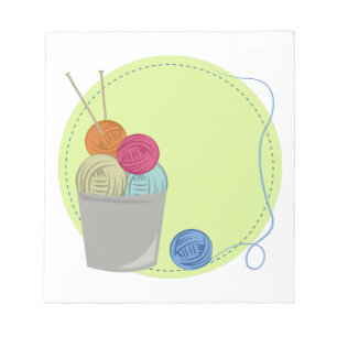 Strickgarn Notizblock