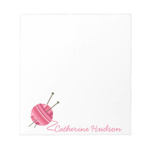 Strickgarn Personalisiert Notepad Notizblock