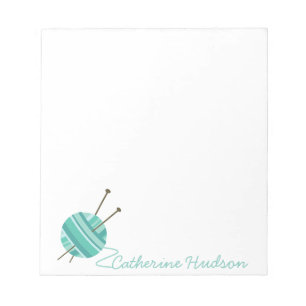 Strickgarn Personalisiert Notepad Notizblock