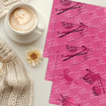 Strickgeschäft Danke-Nachricht Pink