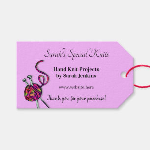 Strickgeschäft Lavendel Danke Kunden Tags Geschenkanhänger