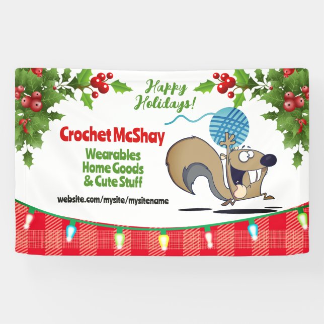 Strickhandwerk aus Eichhörnchengarn Banner (Horizontal)