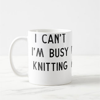 Strickidee für sie Strickliebhaber Busy Stricken U Kaffeetasse